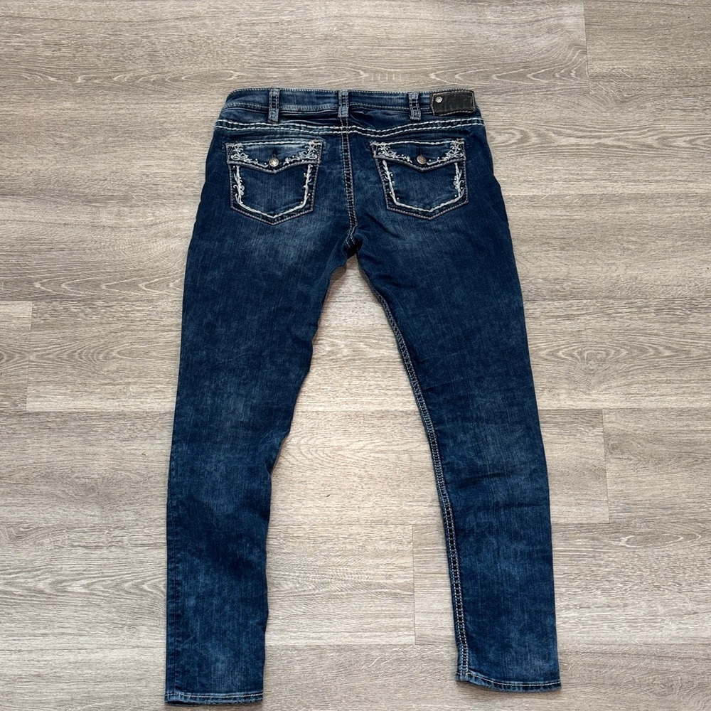 Silver Aiko Flap Skinny Jeans - Picture 4 of 6